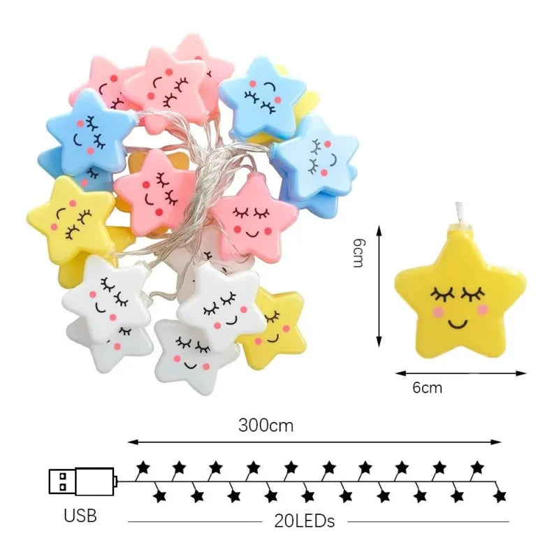 Pisca-pisca Infantil Nuvem e Estrela Lenogue