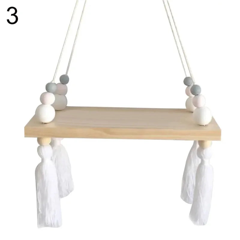 Prateleira Infantil Madeira com Tassel Lenogue Branco