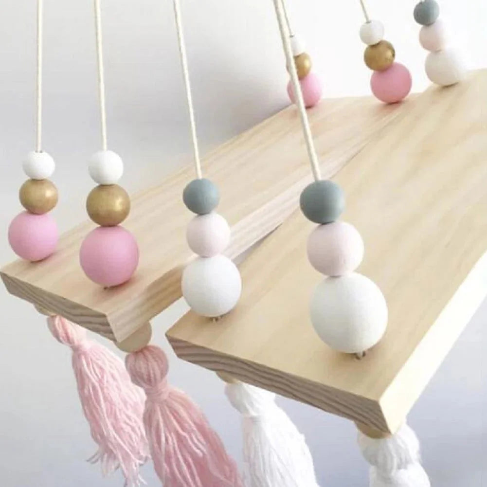 Prateleira Infantil Madeira com Tassel Lenogue Branco
