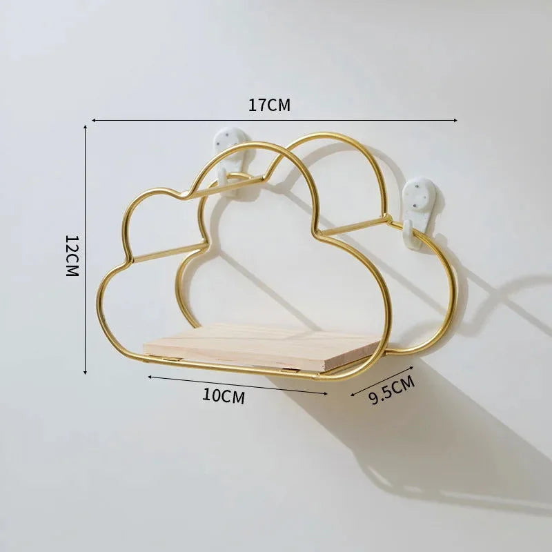 Prateleira Infantil Nuvem Ferro e Madeira Lenogue