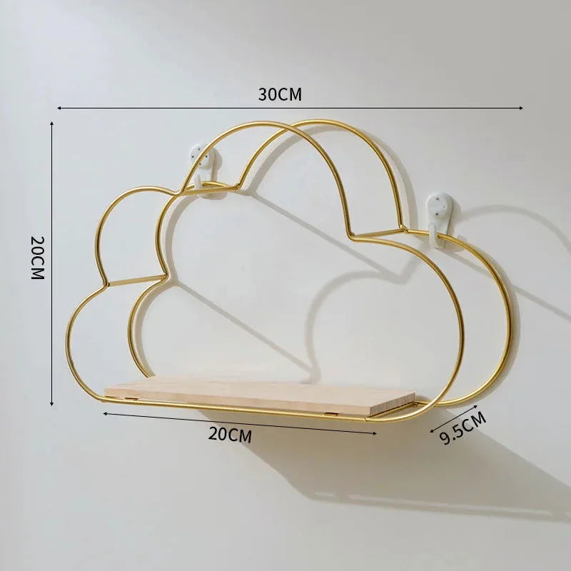 Prateleira Infantil Nuvem Ferro e Madeira Lenogue