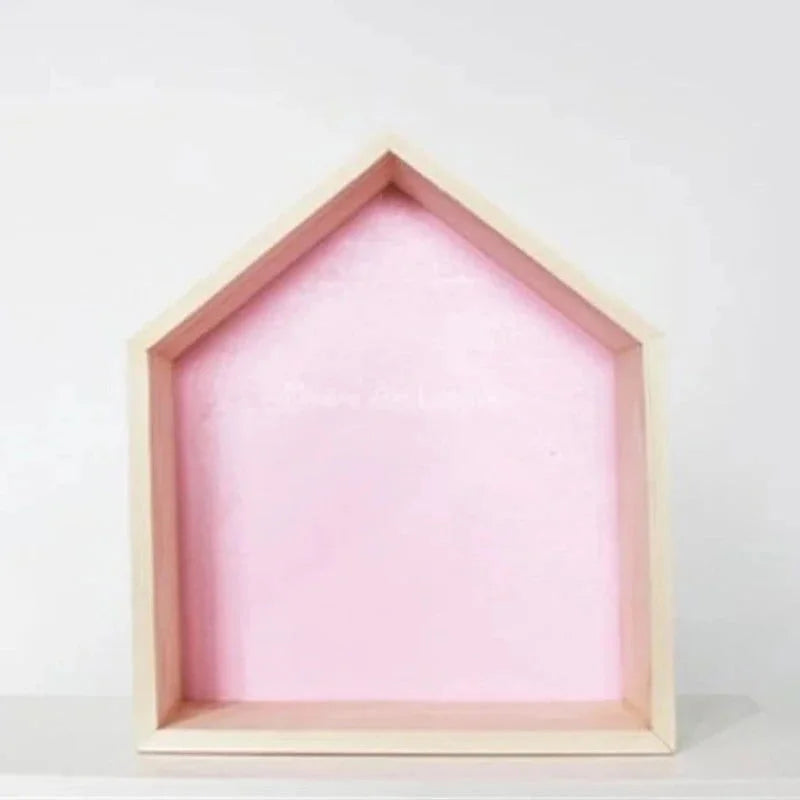 Prateleira Infantil para Parede de Madeira Casa Lenogue Rosa / g - 35 x 30 8 Cm