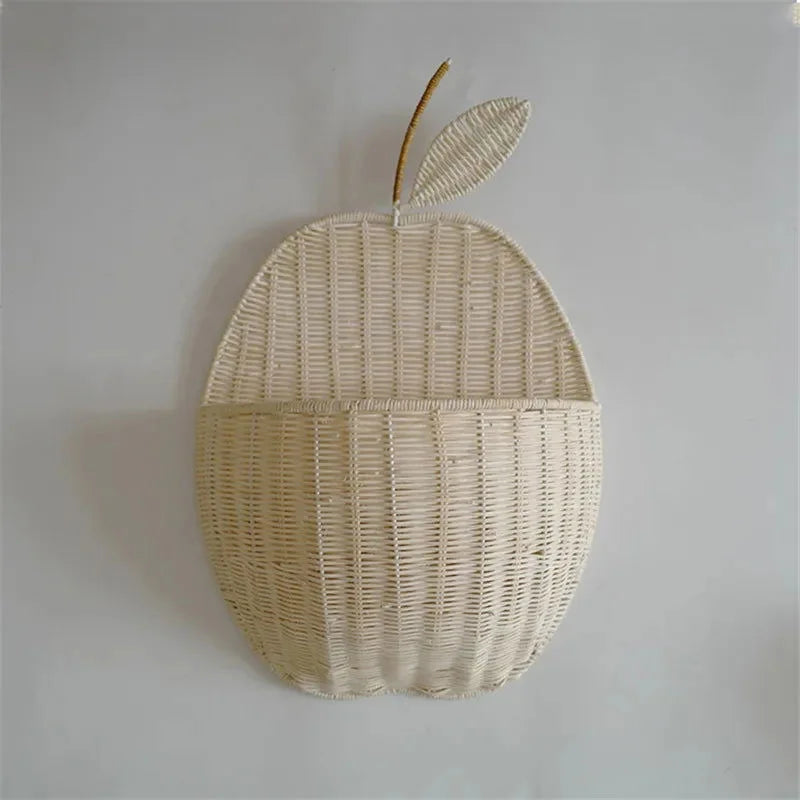 Prateleira Infantil Vime Poire Et Pomme Natural Lenogue Maçã Branca