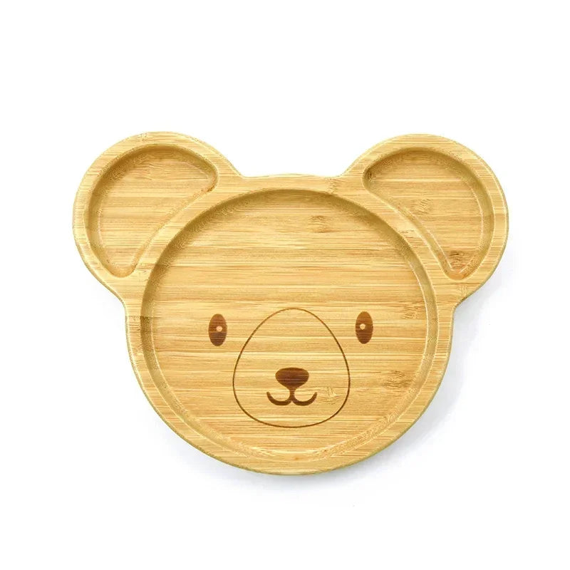 Prato Infantil de Bambu com Formas Diversas Lenogue Ratinho