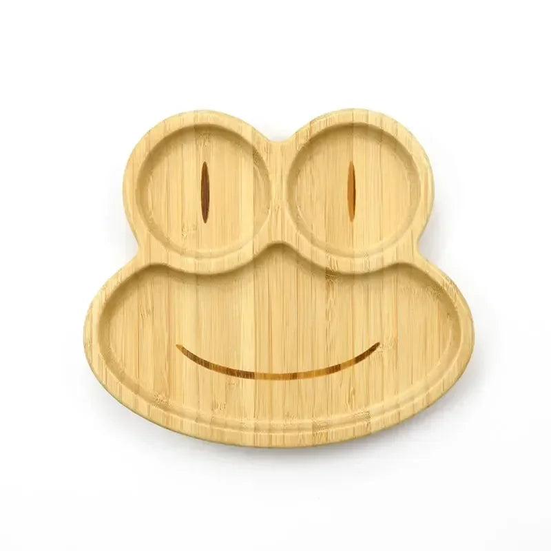 Prato Infantil de Bambu com Formas Diversas Lenogue Sapo
