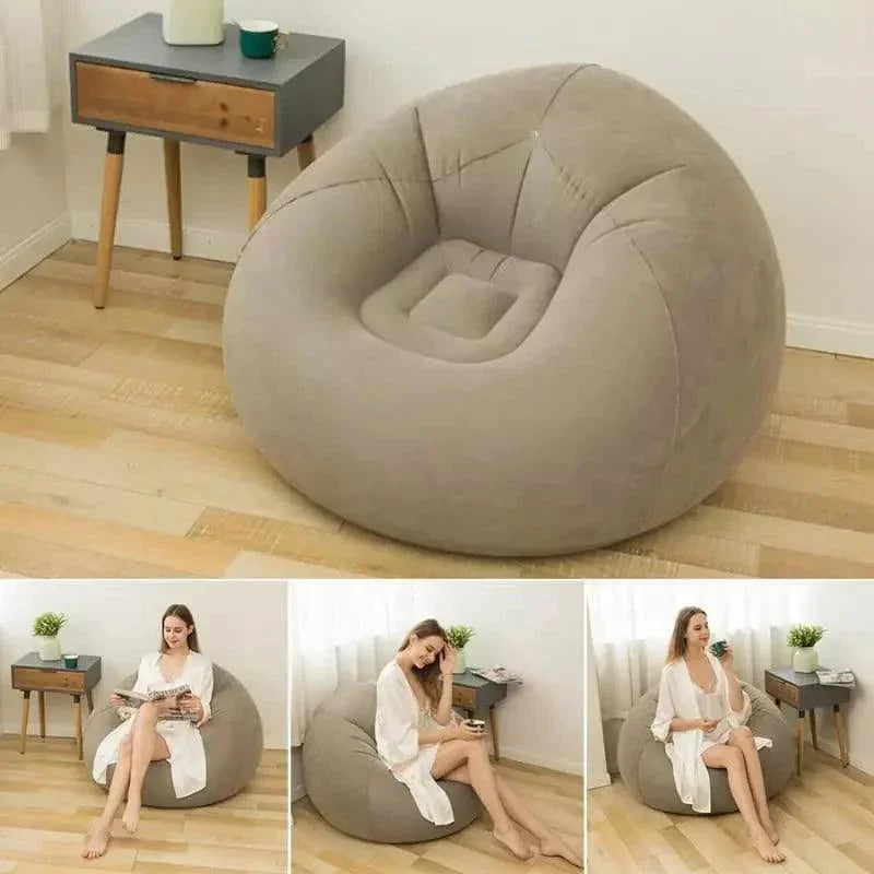 Puff Redondo Inflável Colorido Lenogue