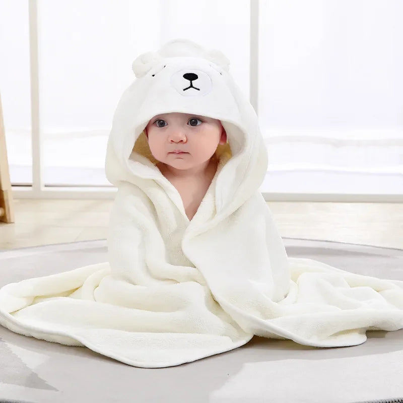Roupão Infantil Banho Baby Bichinhos Lenogue Urso Branco