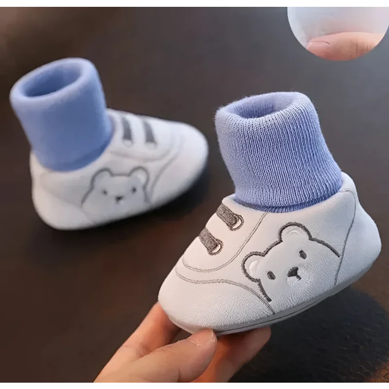 Sapatinho Infantil com Meia para Bebês Lenogue Azul / 15-16