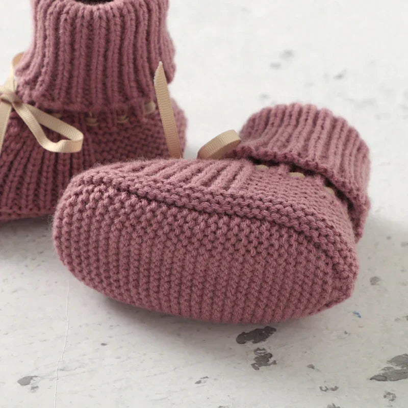 Sapatinho Infantil Tricot Luva Laço Borboleta Fleur Lenogue