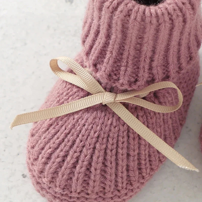 Sapatinho Infantil Tricot Luva Laço Borboleta Fleur Lenogue