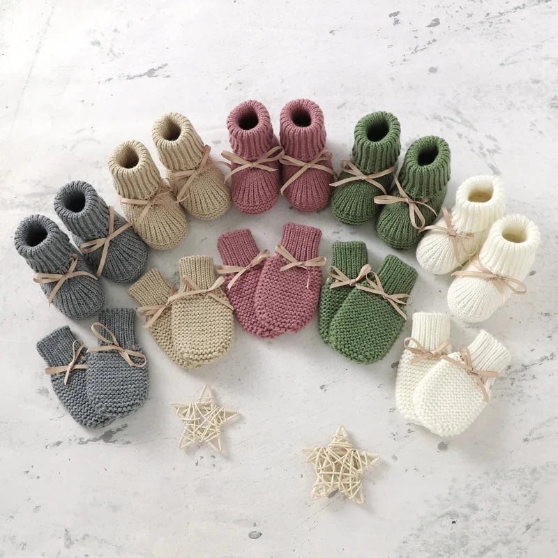 Sapatinho Infantil Tricot Luva Laço Borboleta Fleur Lenogue
