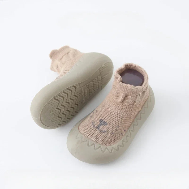 Sapatinho Meia Infantil para Bebês Lenogue Café / 19-20