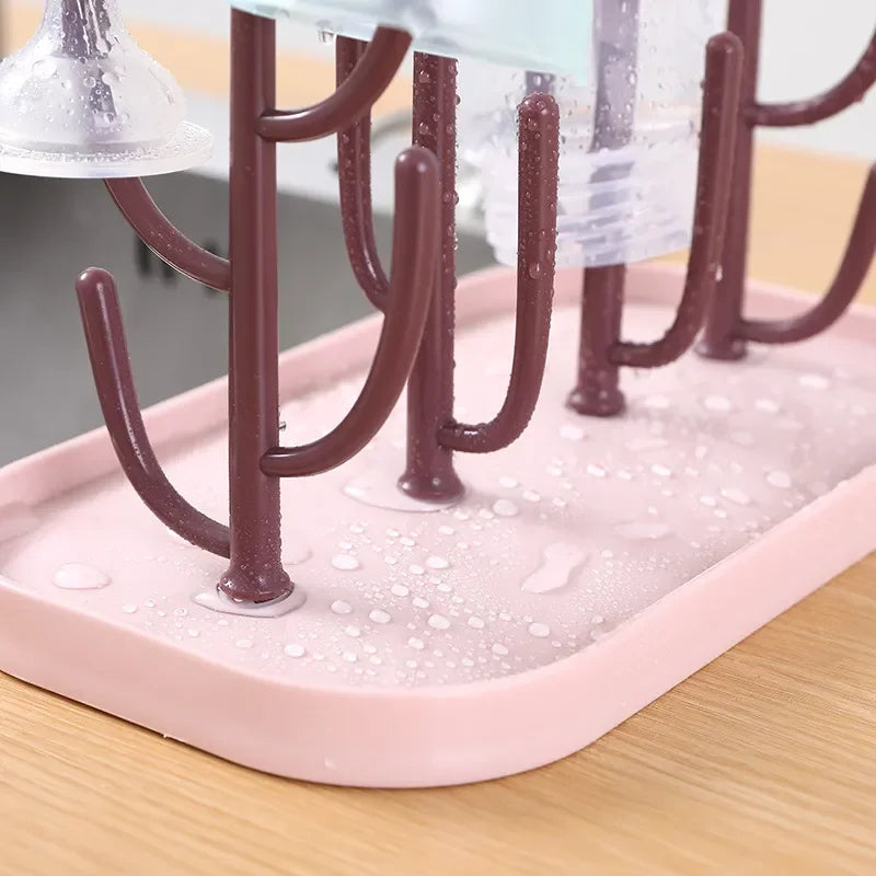 Suporte Infantil Secagem Mamadeira com Bandeja Lenogue