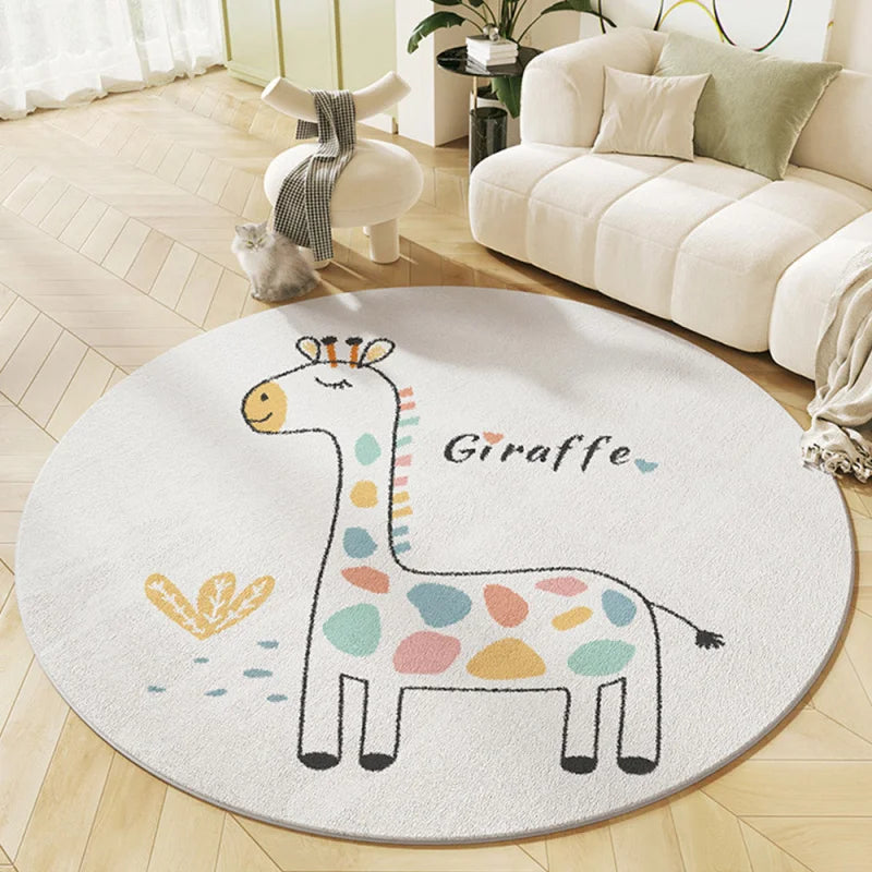 Tapete Macio Redondo Lúdico Girafa Lenogue Girafa / Diâmetro: 120cm