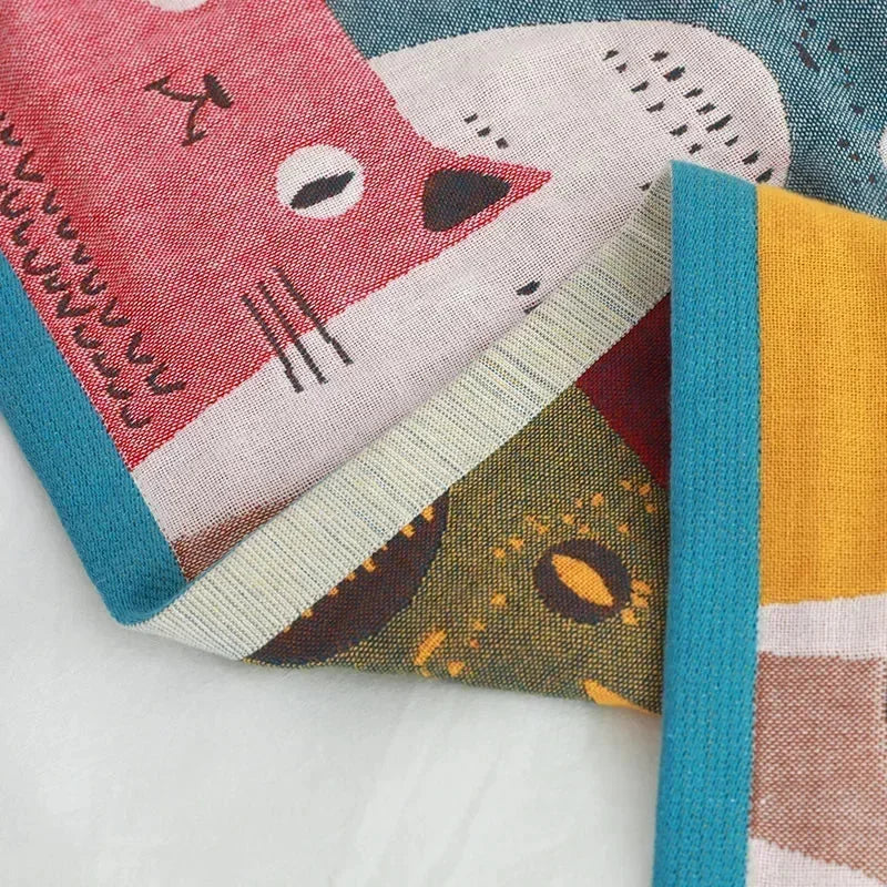 Toalha Infantil Gatinho Estampado Lenogue Gatinhos Coloridos / 70cm x 140cm