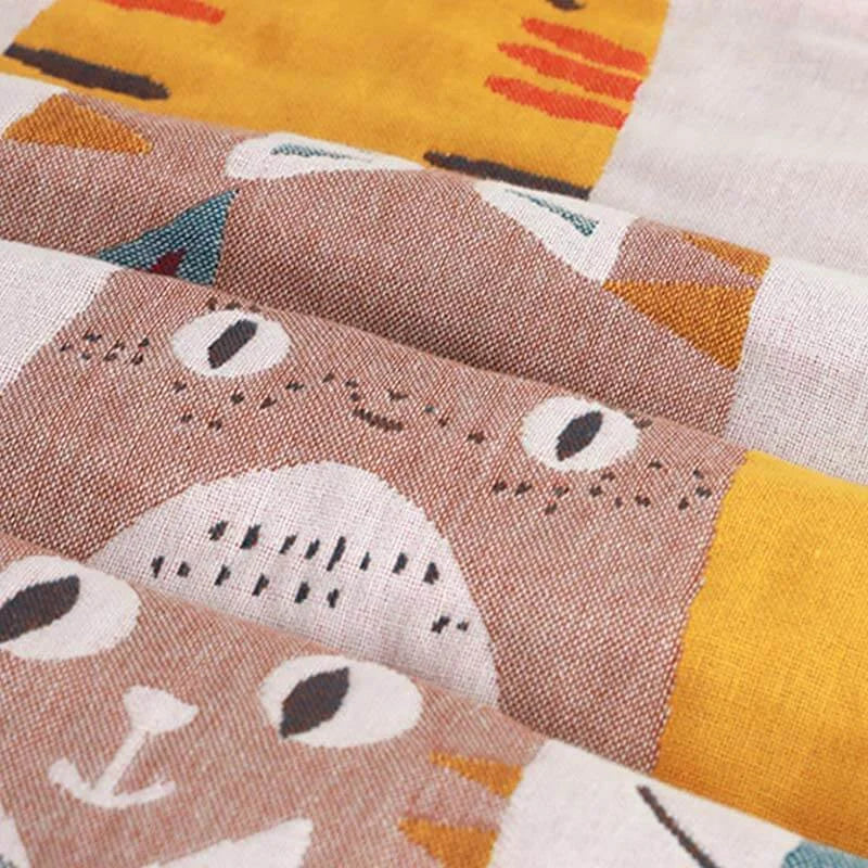 Toalha Infantil Gatinho Estampado Lenogue Gatinhos Coloridos / 70cm x 140cm