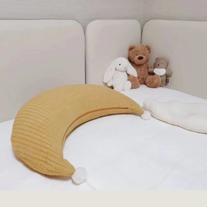 Travesseiro Infantil Berço Bordado Urso Branco Lenogue Amarelo
