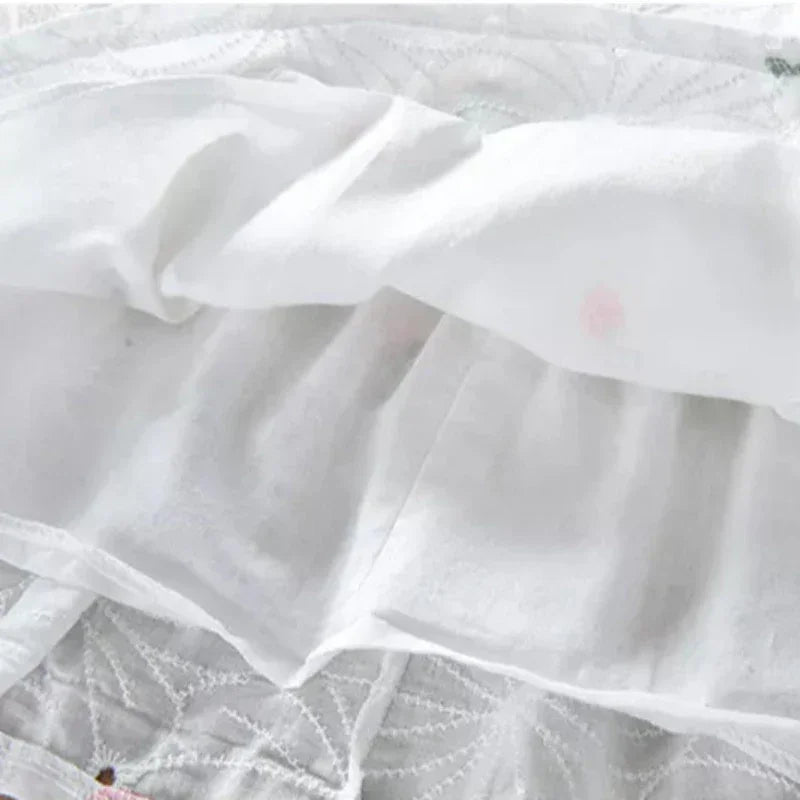 Vestido Infantil Branco Feminino Anna Lenogue