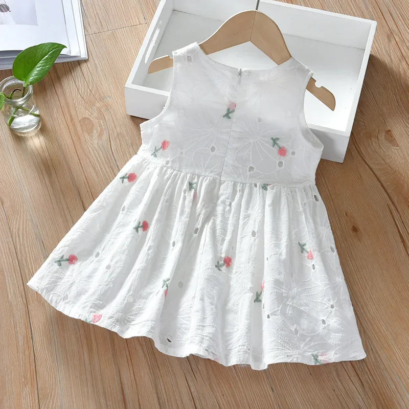 Vestido Infantil Branco Feminino Anna Lenogue