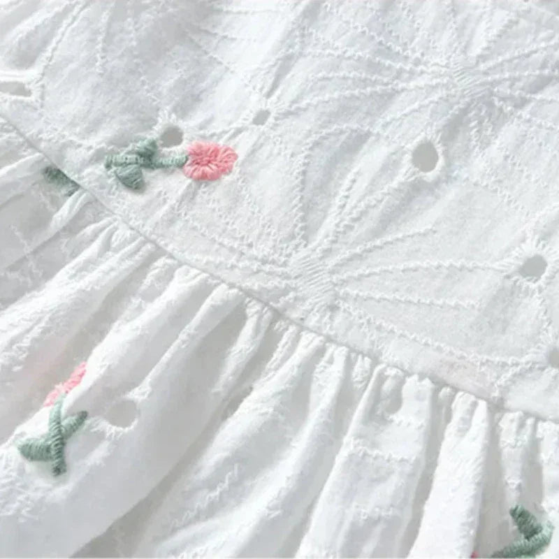 Vestido Infantil Branco Feminino Anna Lenogue