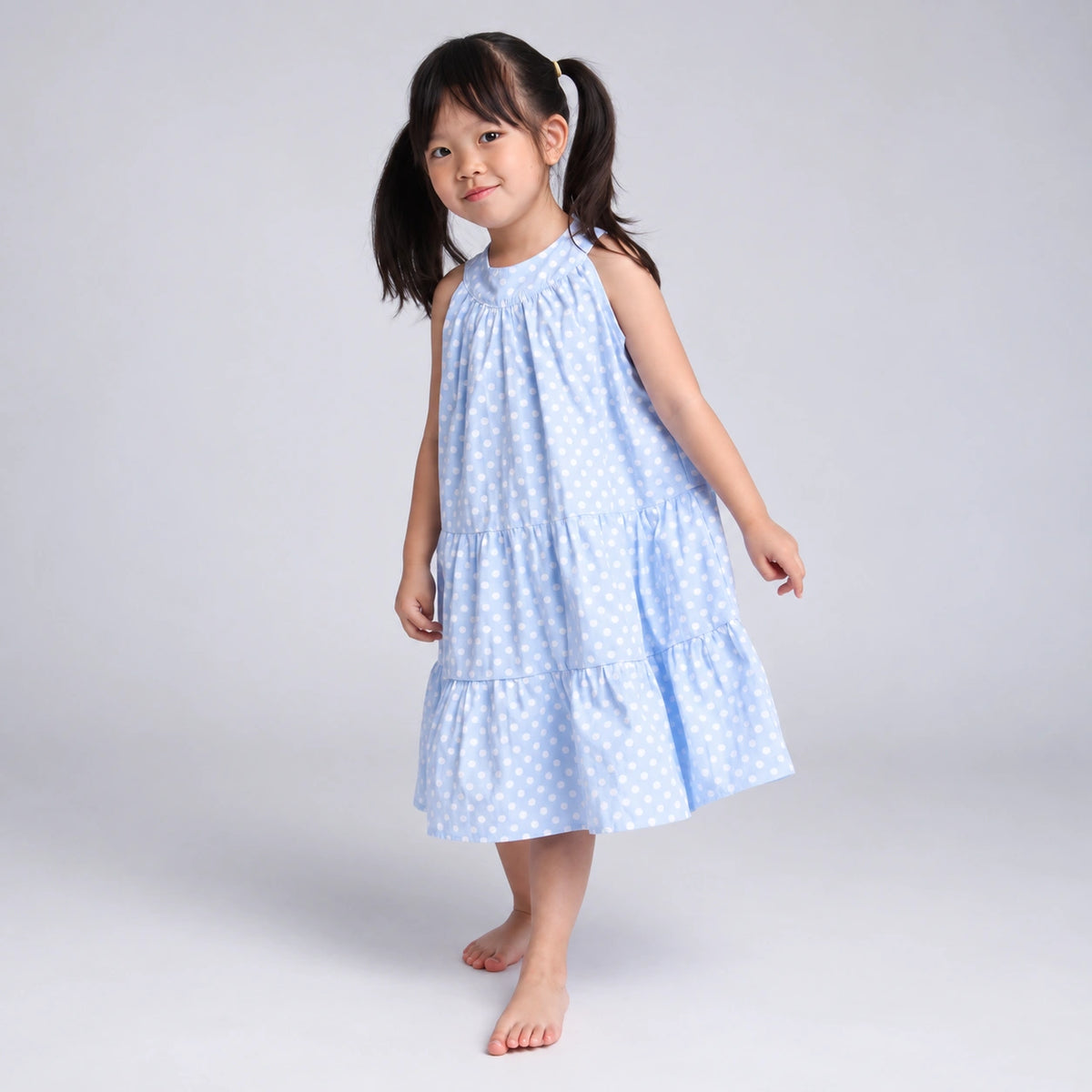 Vestido Infantil de Algodão Respirável Dia a Dia Lenogue