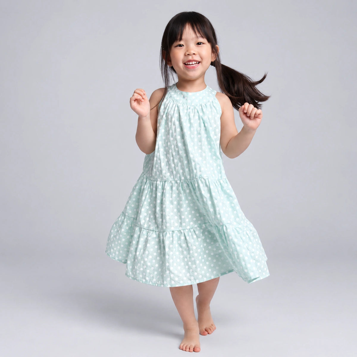 Vestido Infantil de Algodão Respirável Dia a Dia Lenogue