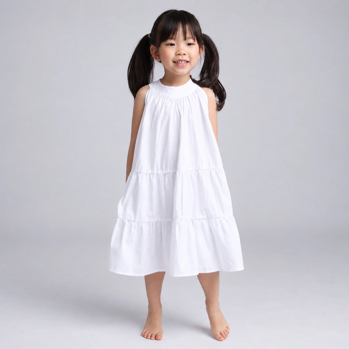 Vestido Infantil de Algodão Respirável Dia a Dia Lenogue