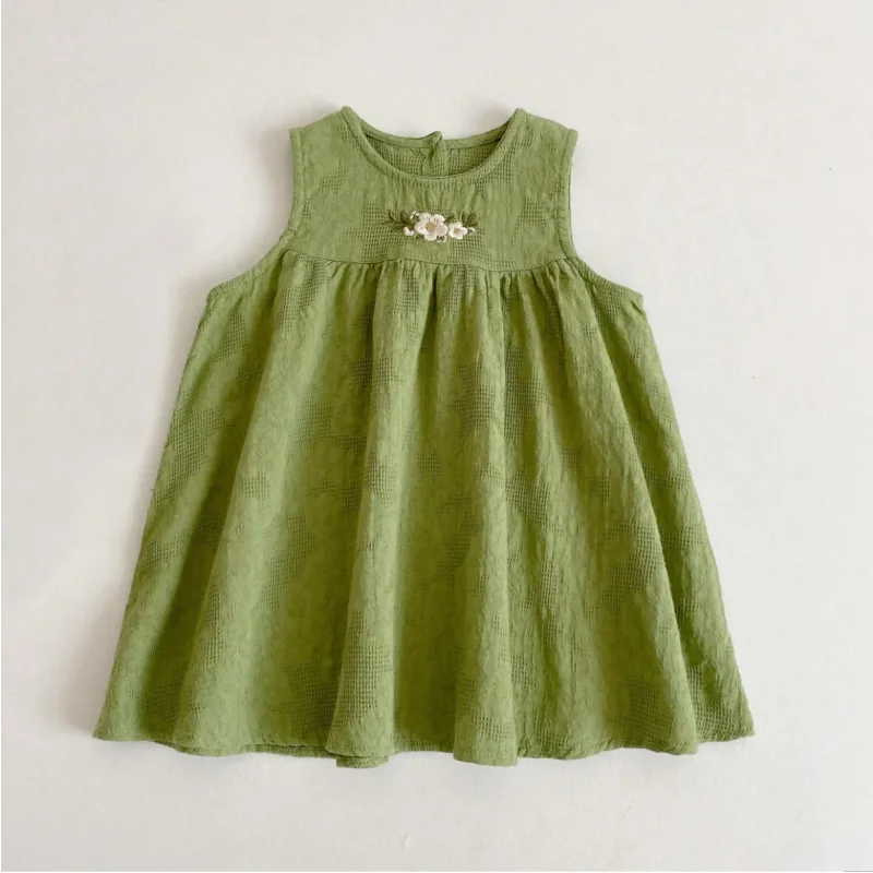 Vestido Infantil Feminino Algodão Zoé Lenogue Verde / 18-24 Meses