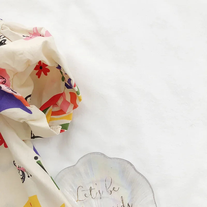 Vestido Infantil Feminino Audrey Estampado Lenogue