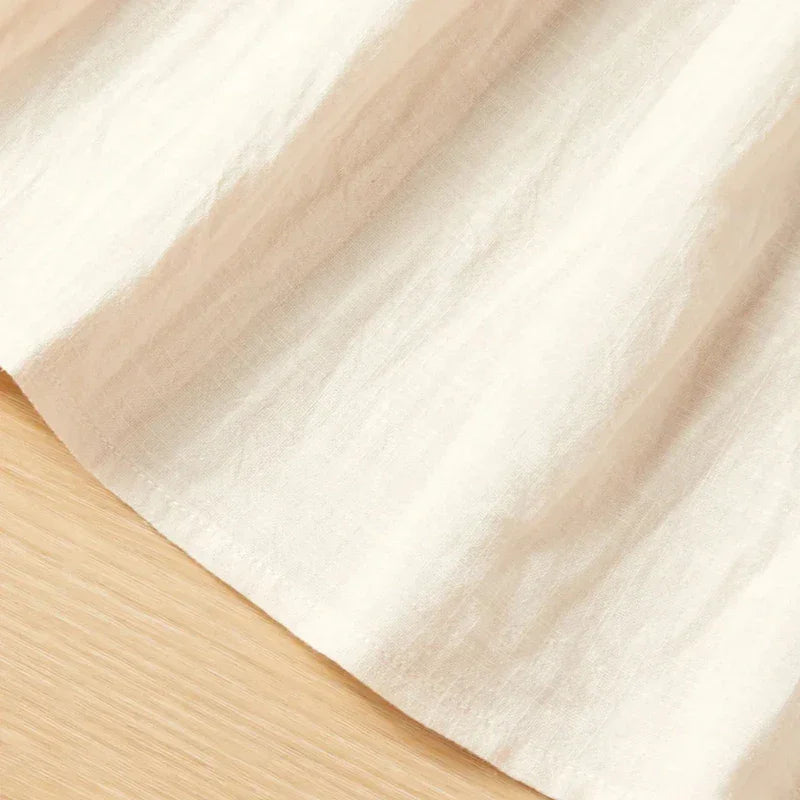 Vestido Infantil Feminino Bordado Abigail Bege Lenogue