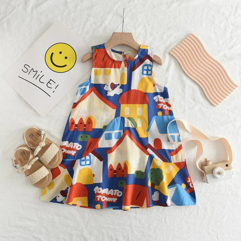 Vestido Infantil Feminino Chiara Estampado Lenogue 3-4