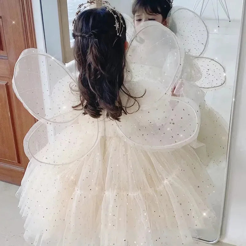Vestido Infantil Feminino Emily Bege Lenogue
