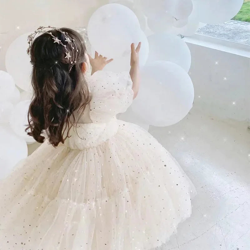 Vestido Infantil Feminino Emily Bege Lenogue
