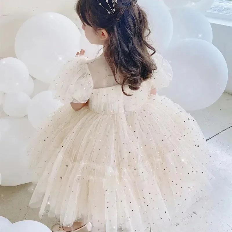 Vestido Infantil Feminino Emily Bege Lenogue