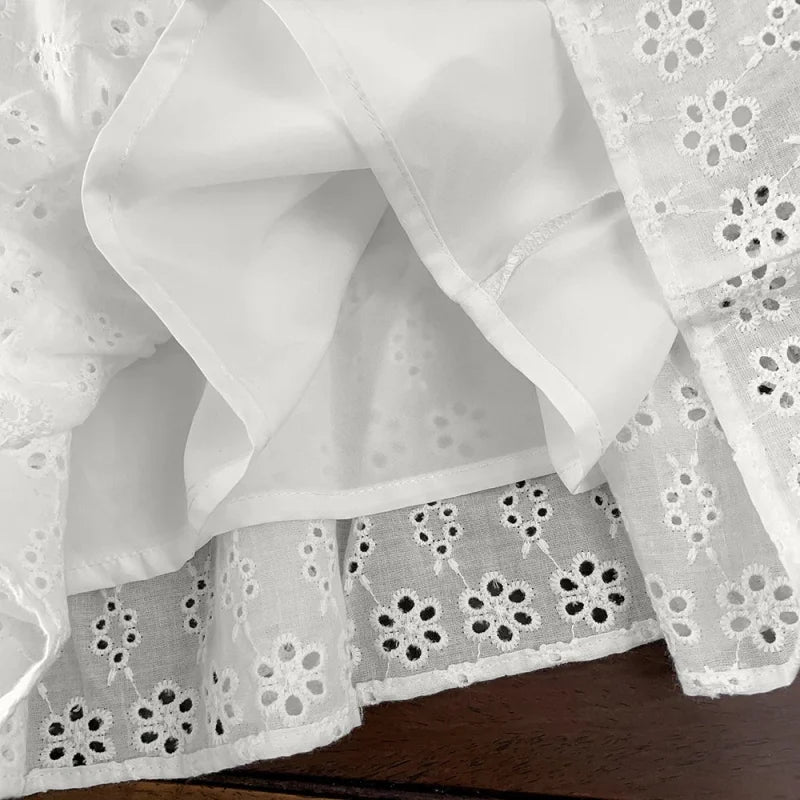 Vestido Infantil Feminino Filomena Laise Branco Lenogue