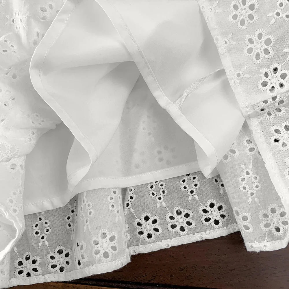 Vestido Infantil Feminino Filomena Laise Branco Lenogue