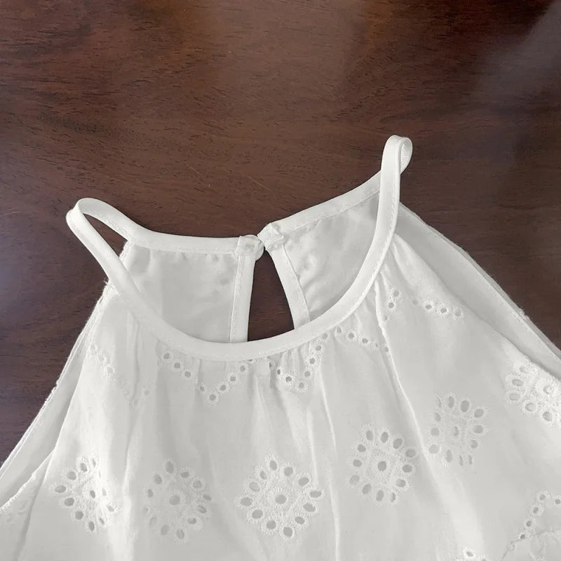 Vestido Infantil Feminino Filomena Laise Branco Lenogue