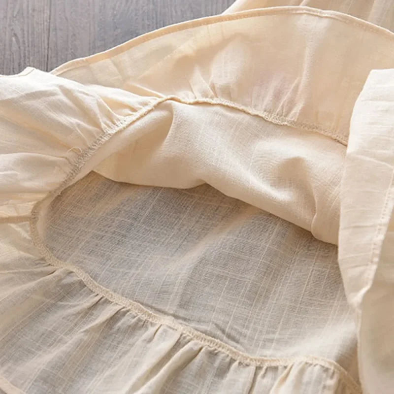 Vestido Infantil Feminino Juliette Bege Lenogue