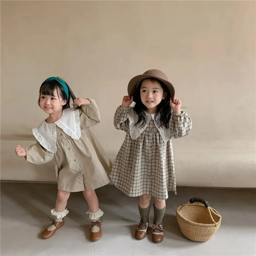 Vestido Infantil Feminino Kate Bege Lenogue