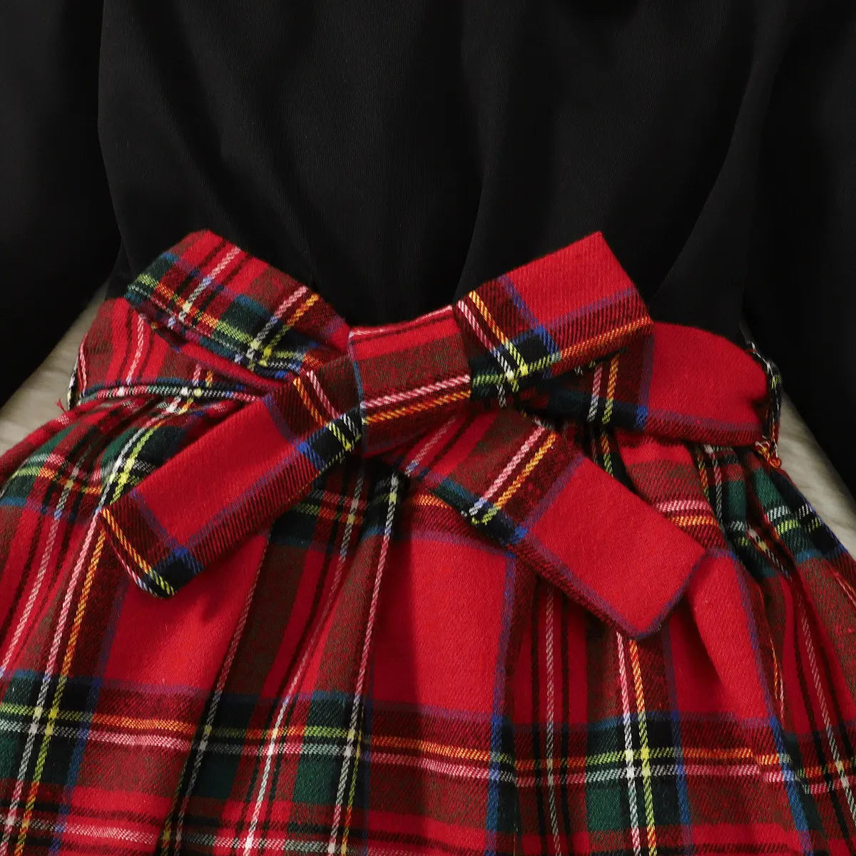 Vestido Infantil Feminino Manga Longa Xadrez Outono Lenogue