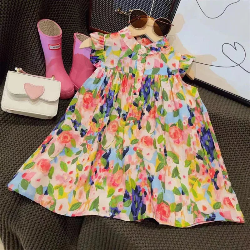 Vestido Infantil Feminino Monalisa Floral Lenogue