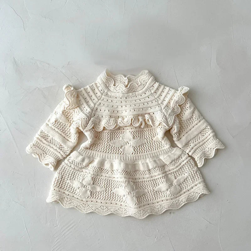 Vestido Infantil Feminino Pancake Bege Lenogue