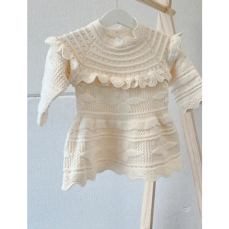Vestido Infantil Feminino Pancake Bege Lenogue / 3-6 Meses