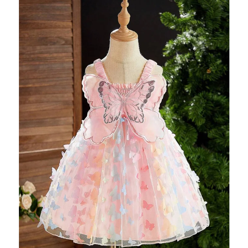 Vestido Infantil Feminino Tutu Fada Lenogue Colorido / 6-12 Meses