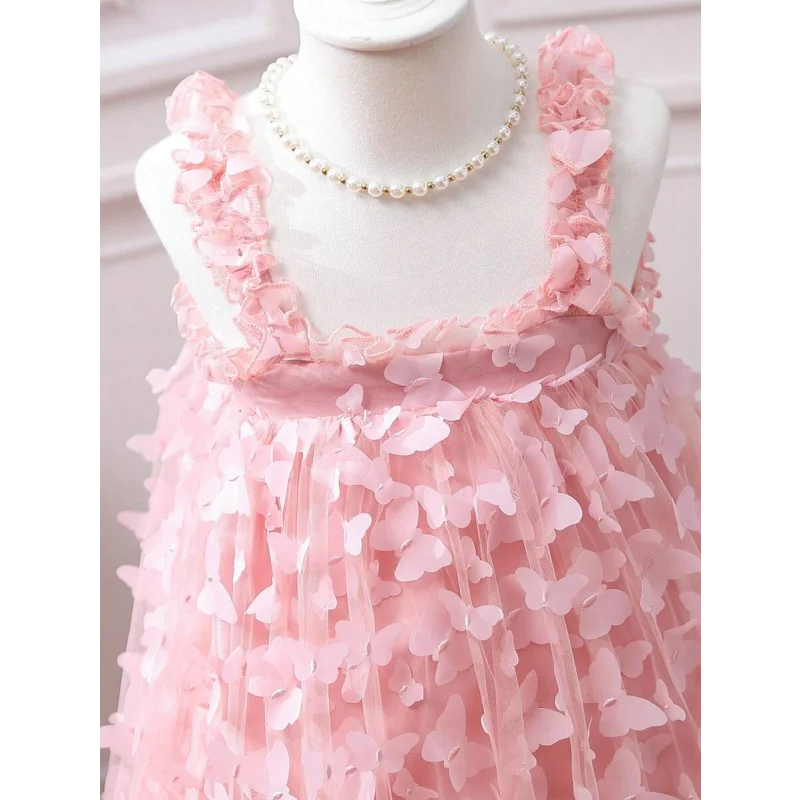 Vestido Infantil Feminino Tutu Rosa Lenogue