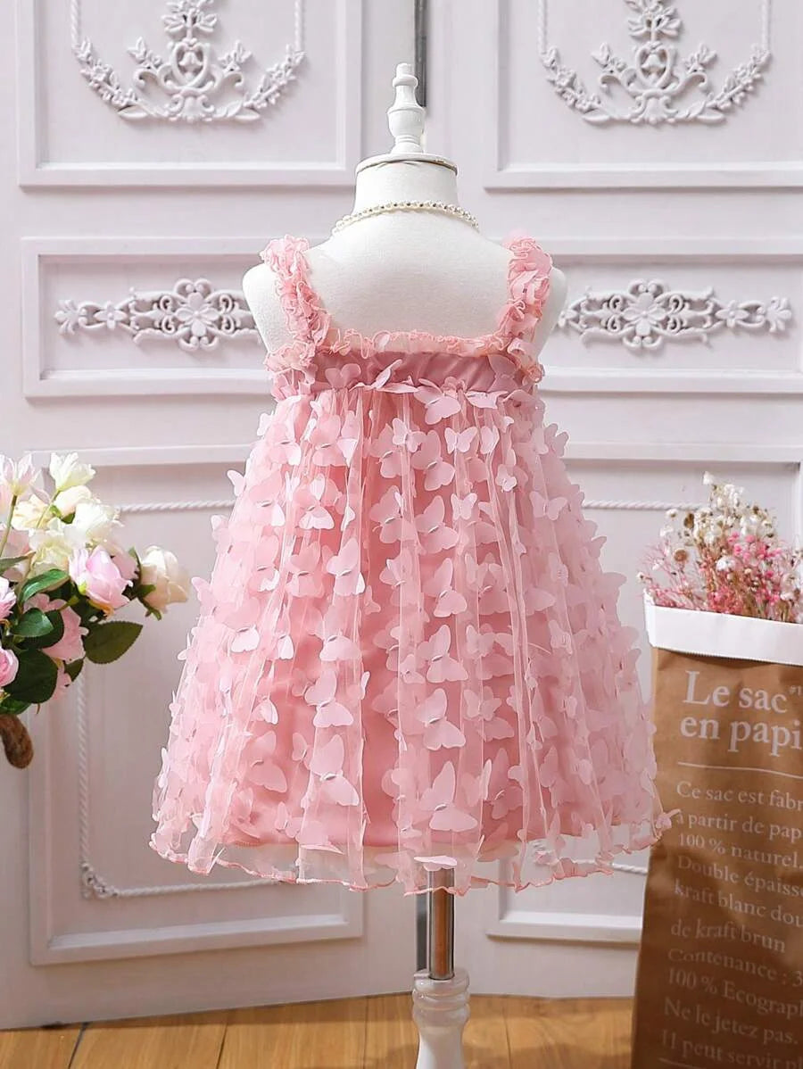 Vestido Infantil Feminino Tutu Rosa Lenogue