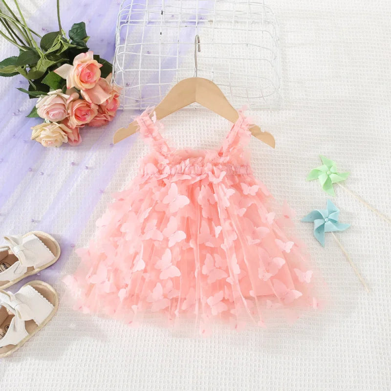 Vestido Infantil Feminino Tutu Rosa Lenogue / 6-12 Meses