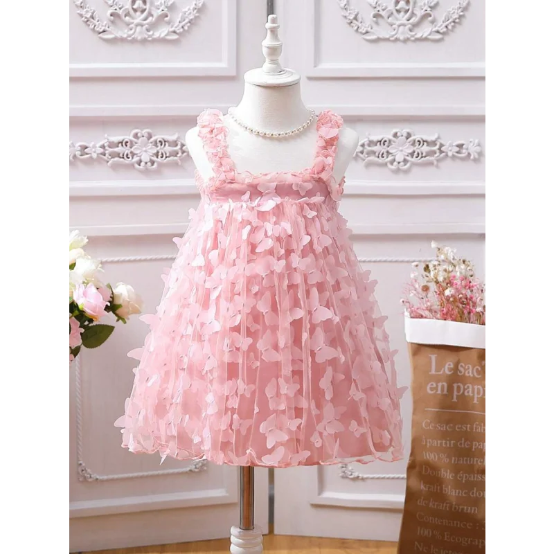 Vestido Infantil Feminino Tutu Rosa Lenogue
