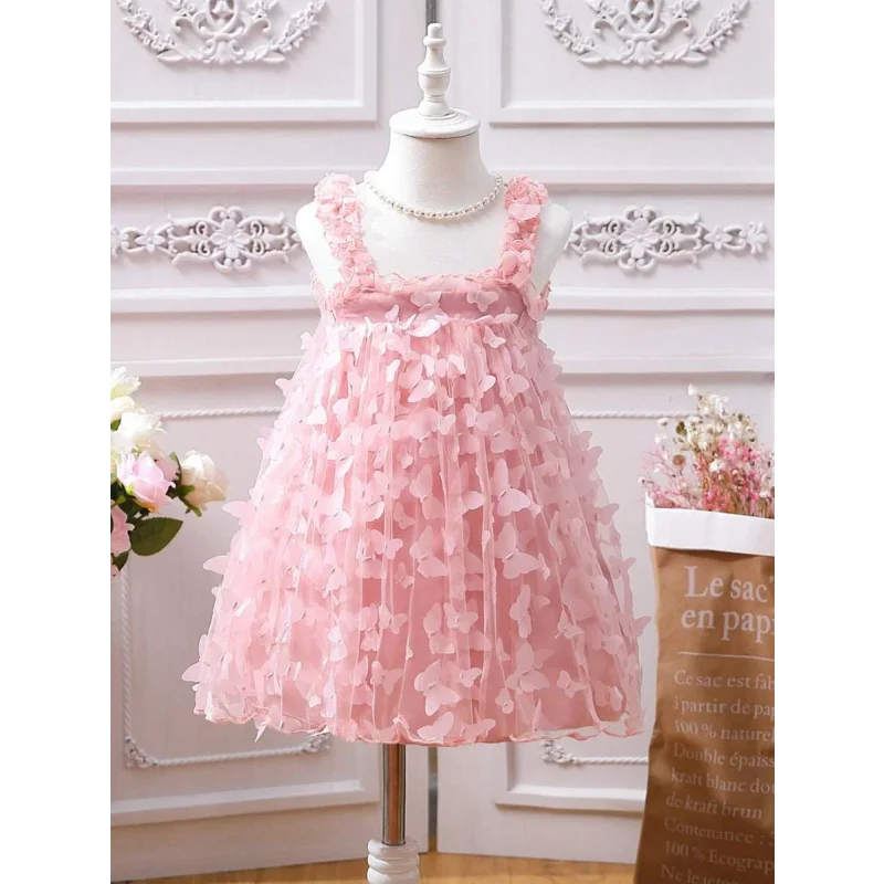 Vestido Infantil Feminino Tutu Rosa Lenogue