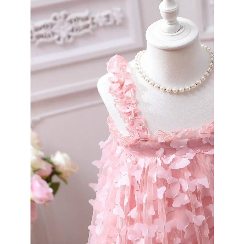 Vestido Infantil Feminino Tutu Rosa Lenogue